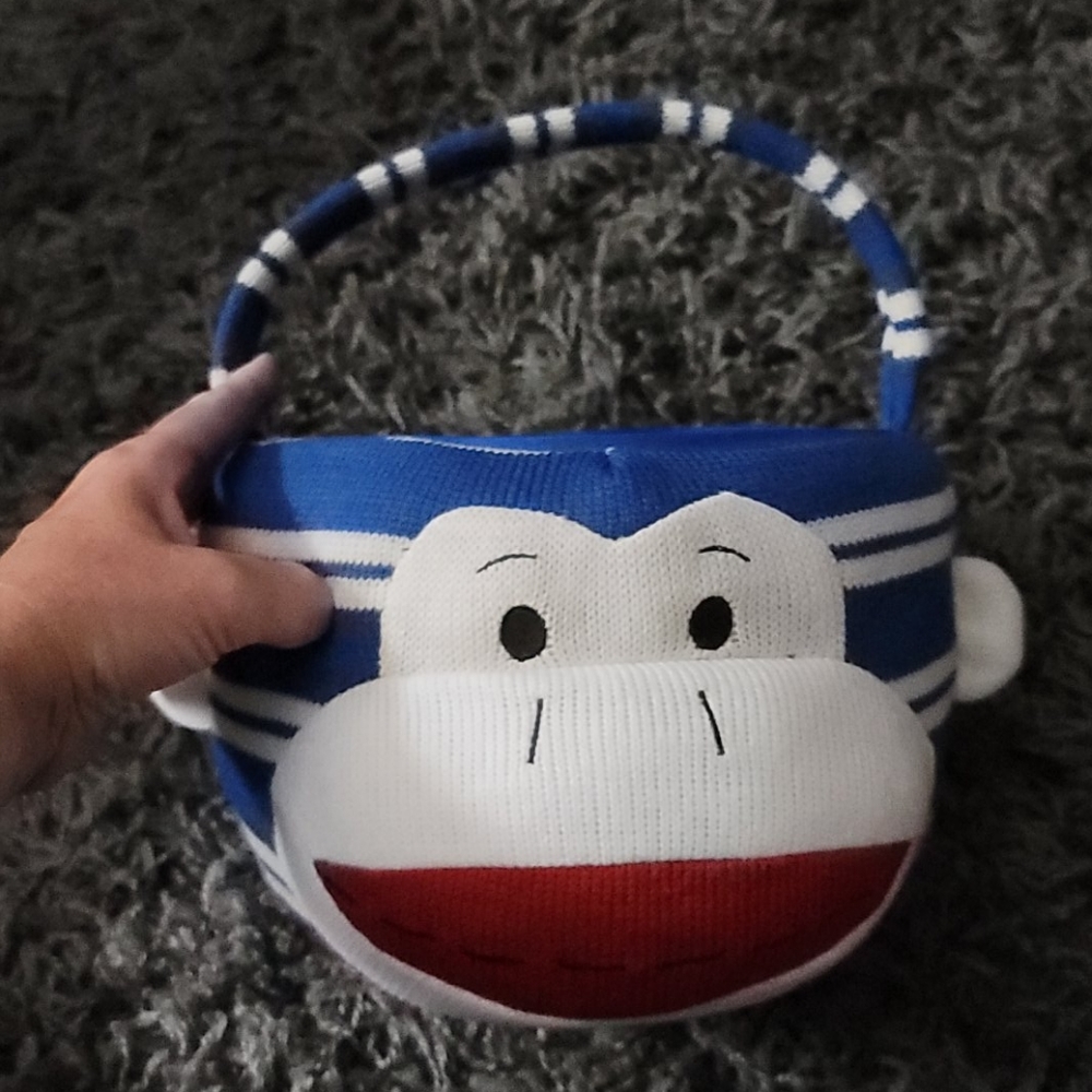 🐵NWOT Sock Monkey Easter Basket🐵